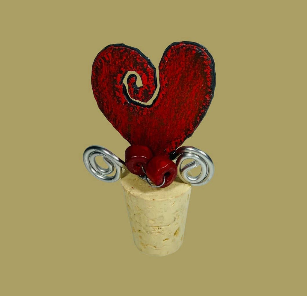 Heart wine stopper cute wine cart bar ware accessory beads
