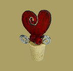 Heart wine stopper cute wine cart bar ware accessory beads