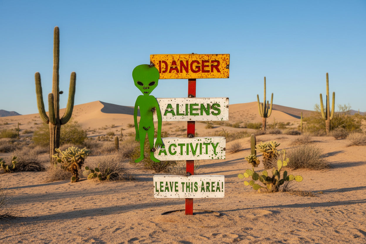 Alien Danger Sign 32"