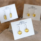 AMBER COASTAL GLASS DROP EARRINGS | STERLING SILVER
