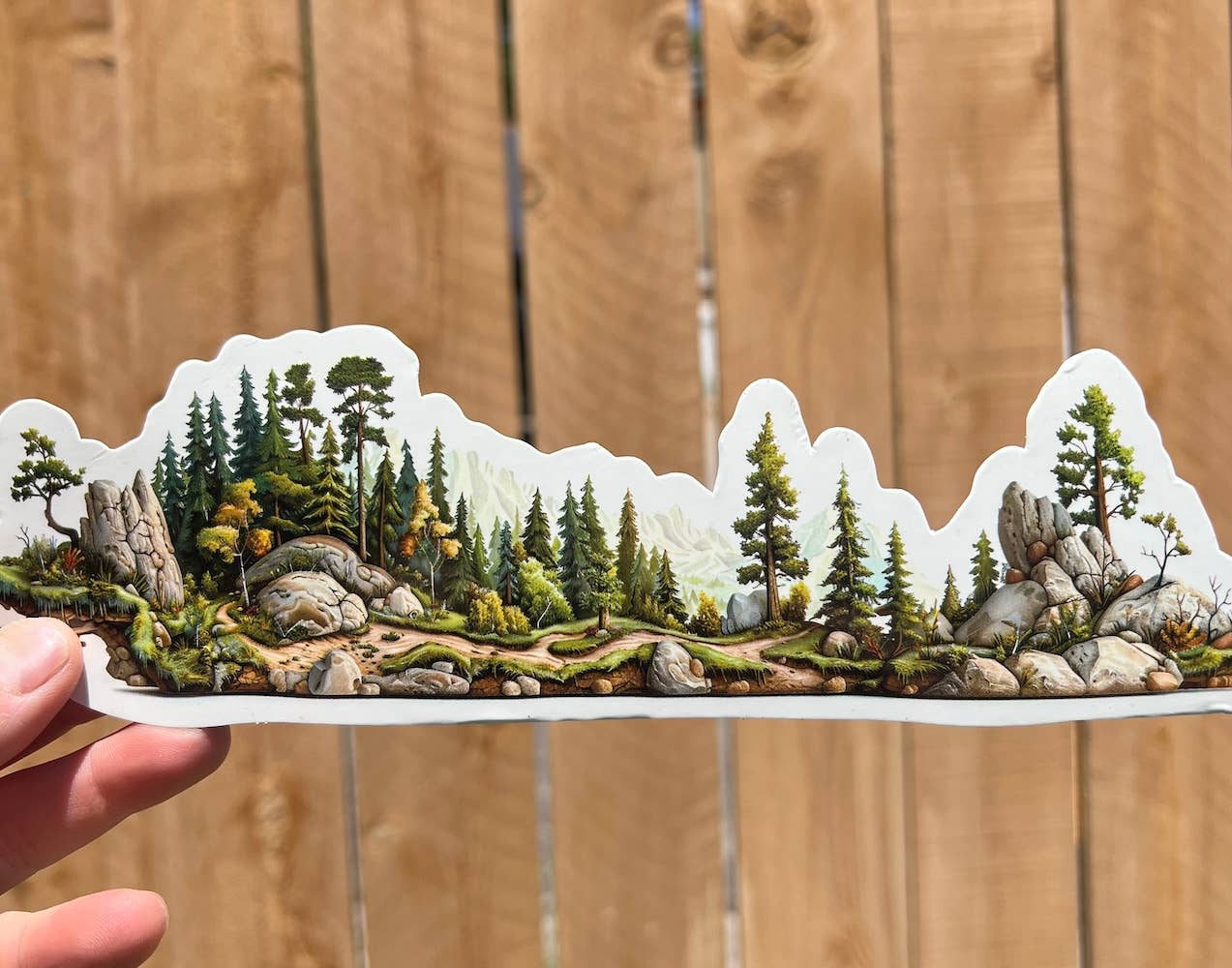 Hiking Trail Sticker Wrap - dishwasher safe mountain sticker