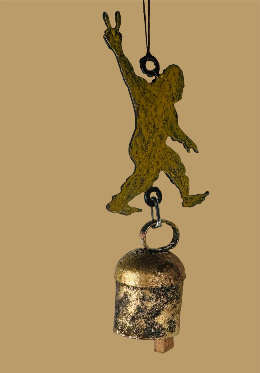 Bigfoot wind chime Peace sign