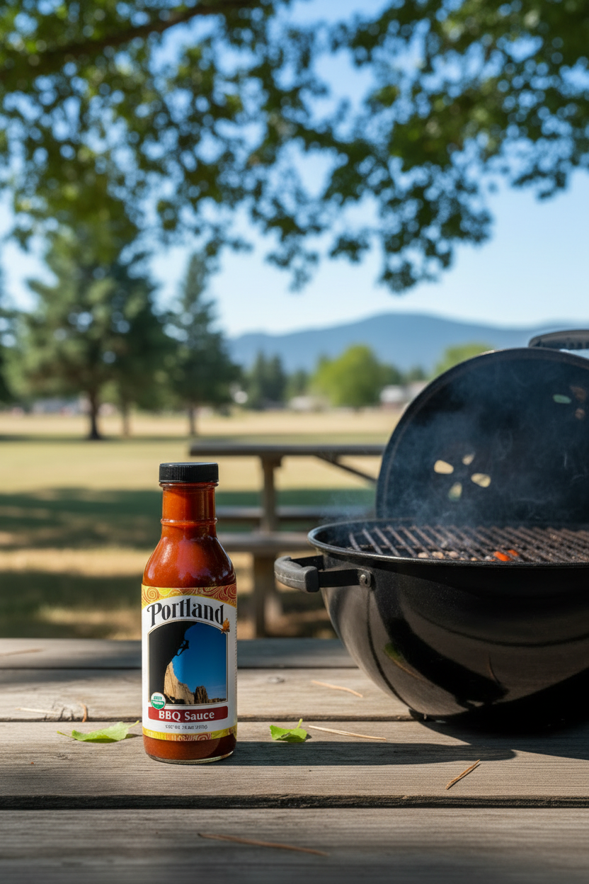 Portland Organic BBQ Sauce 14oz Glass Btls