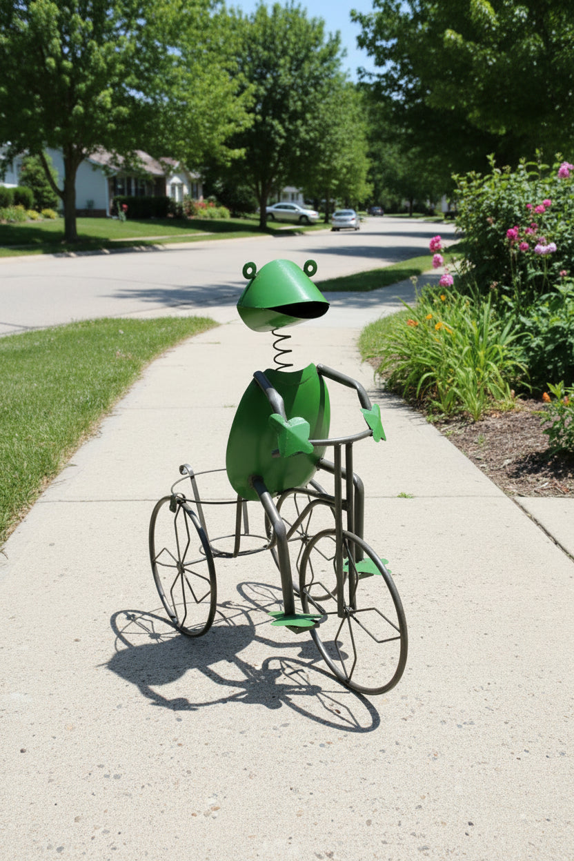 Frog on Tricycle Planter