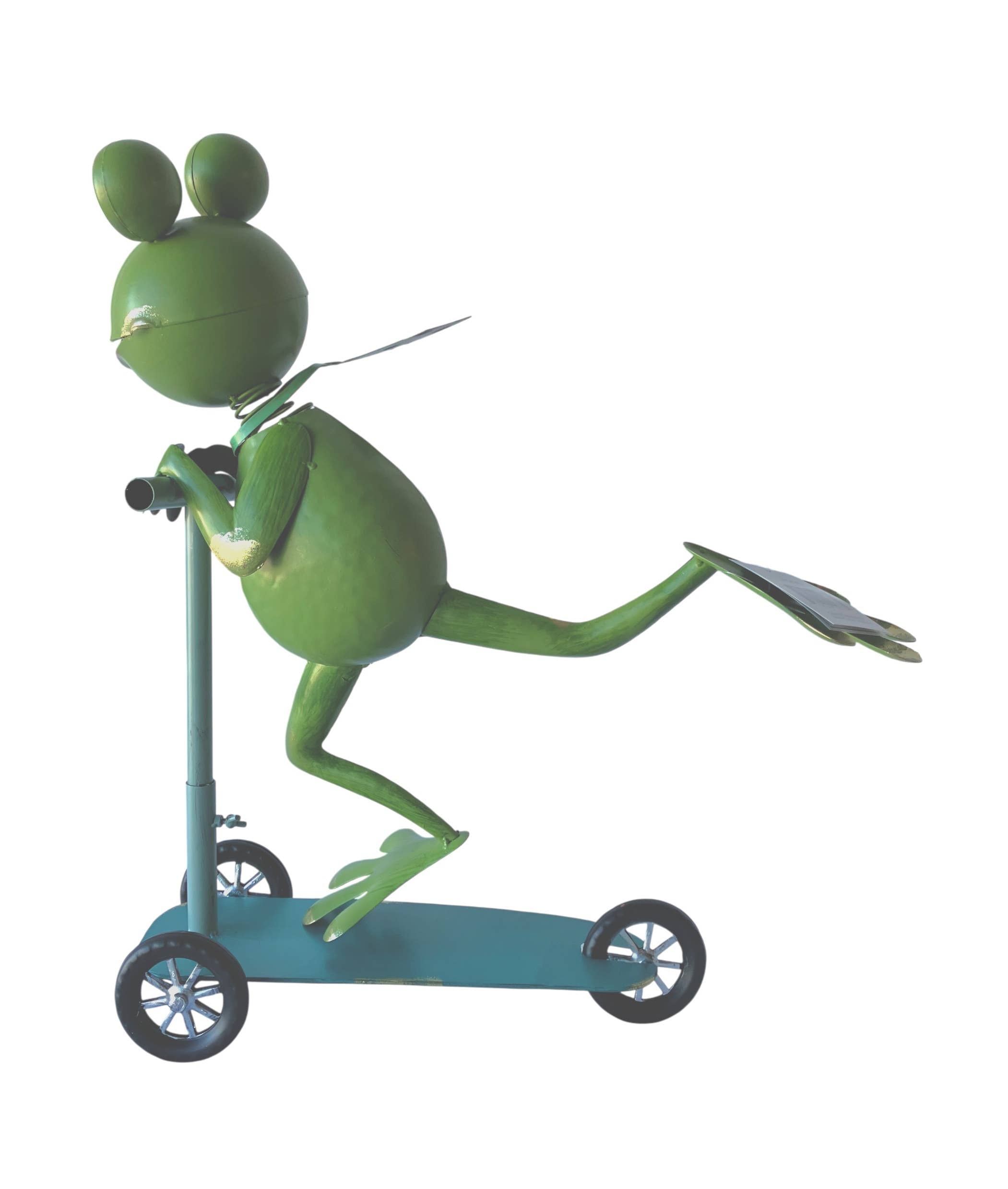 Frog Riding a Scooter Mtl Art