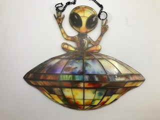 Alien Spaceship  Suncatcher Sm