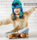 Super-Soft Plush Hat - Blue Tie-Dye Alien