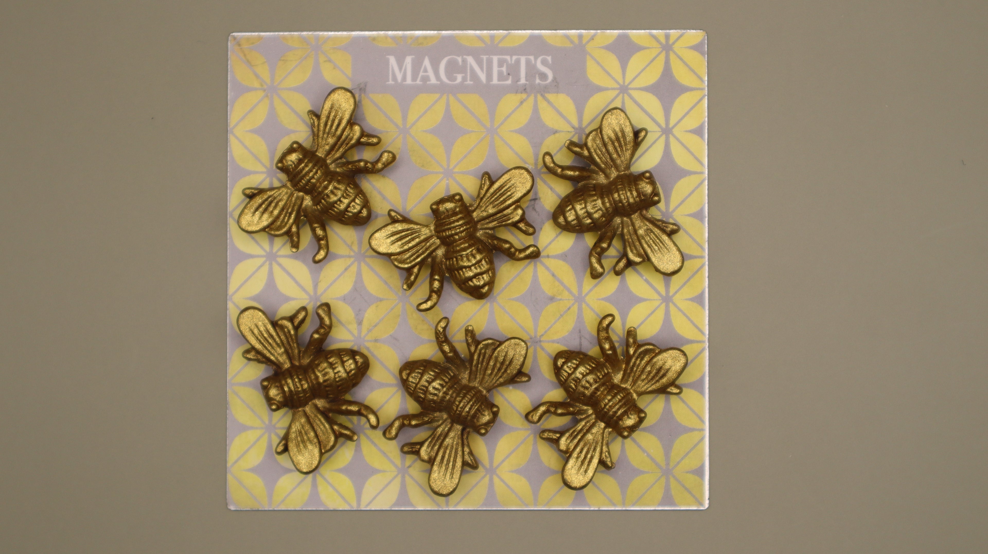 Pewter Bee Magnets with Gold Finish