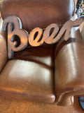 Beer Sign in Cursive Script