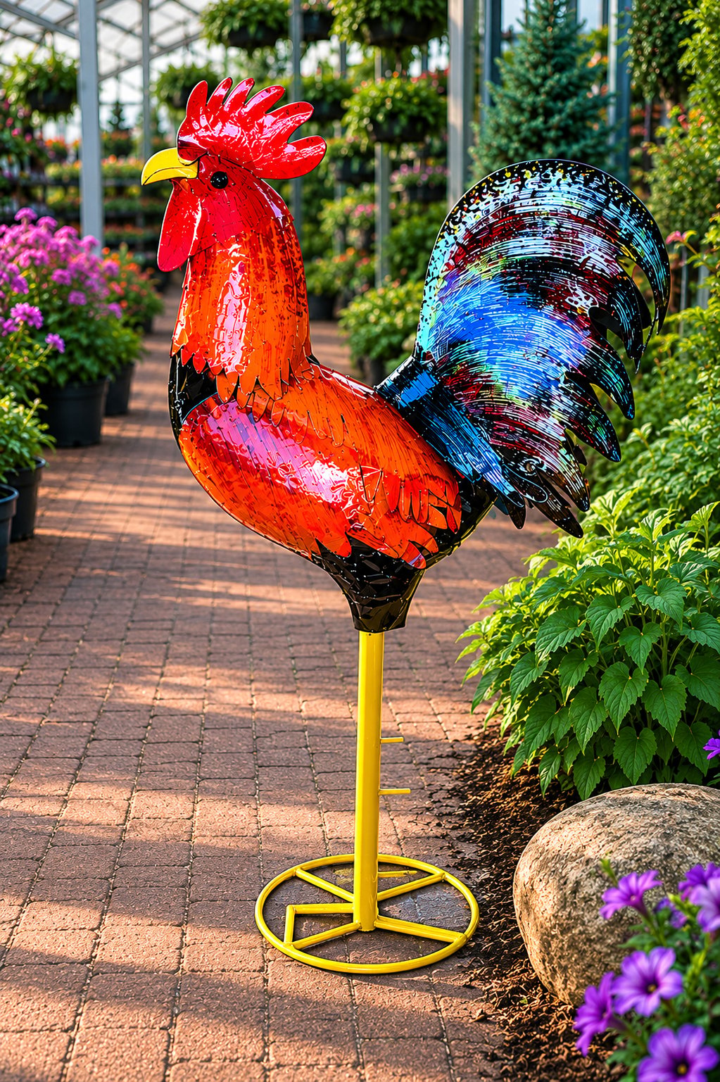72" Red Rooster