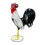 39" White and Black Rooster