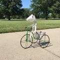 Goat on a tricycle metal plant stand