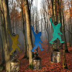 Bigfoot wind chime Peace sign