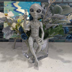 Alien Invasion Peace Dude Male Figurine 10" tall