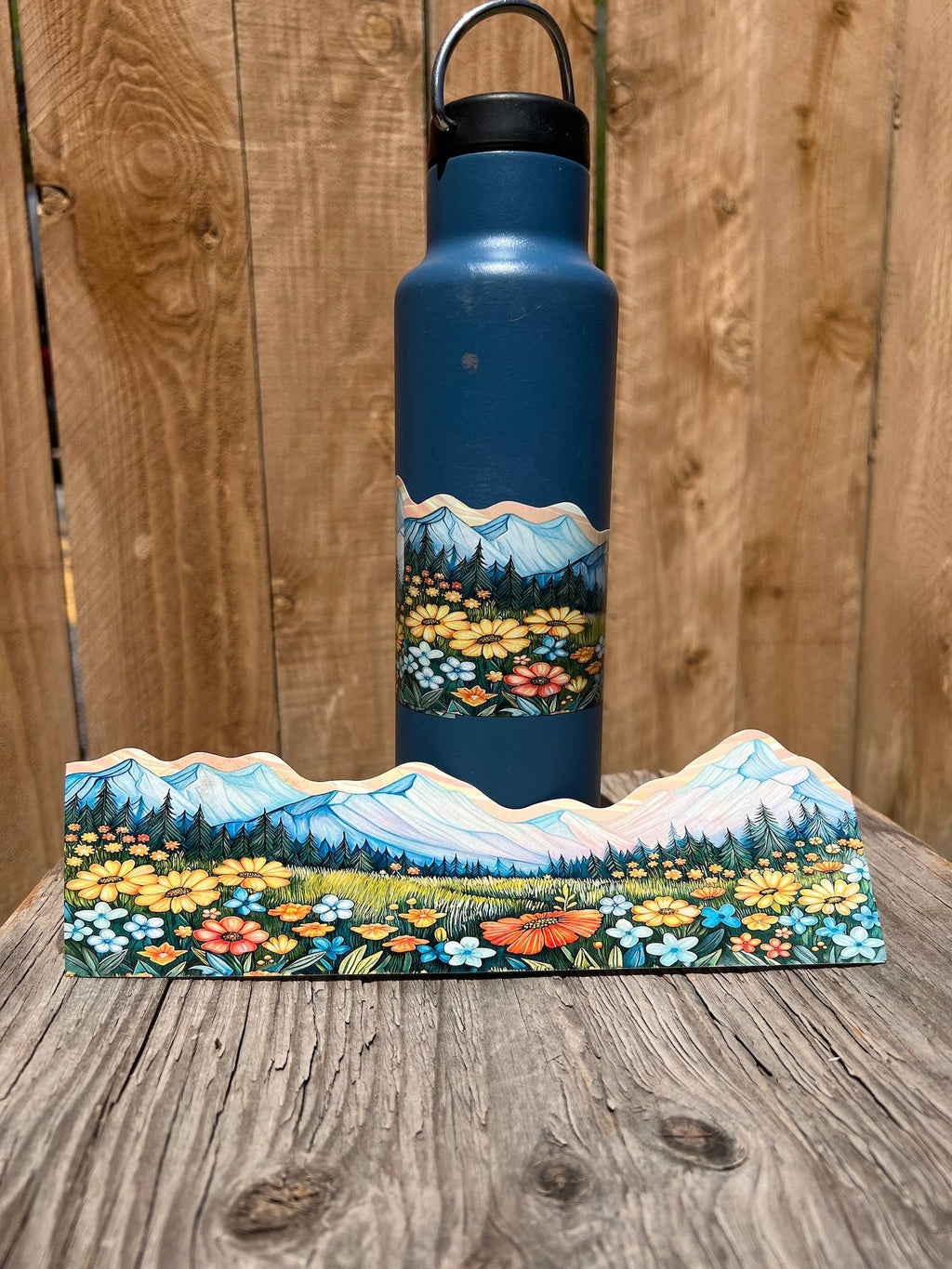Wildflower Mountains Sticker Wrap - dishwasher safe