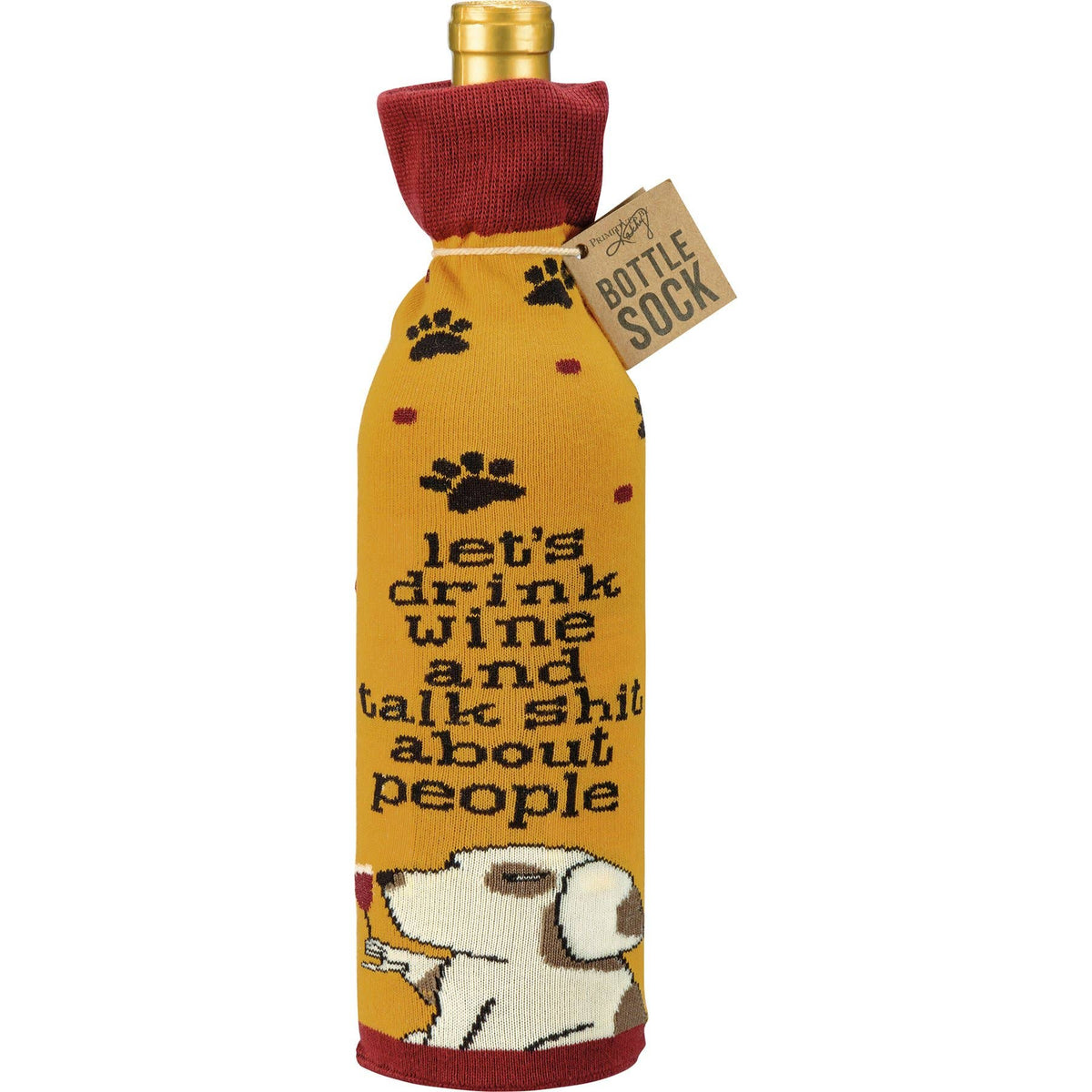 Let's Drink Wine And Talk Bottle Sock
