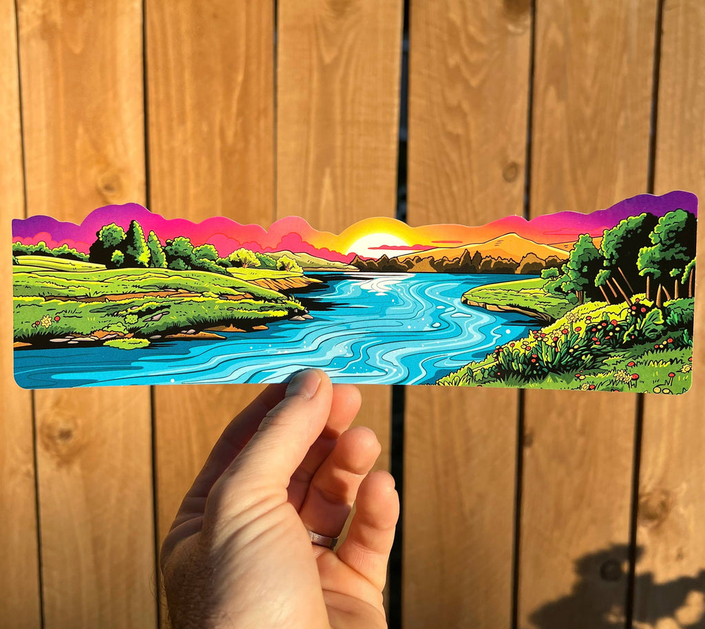 River Sunset Flyfishing Sticker Wrap