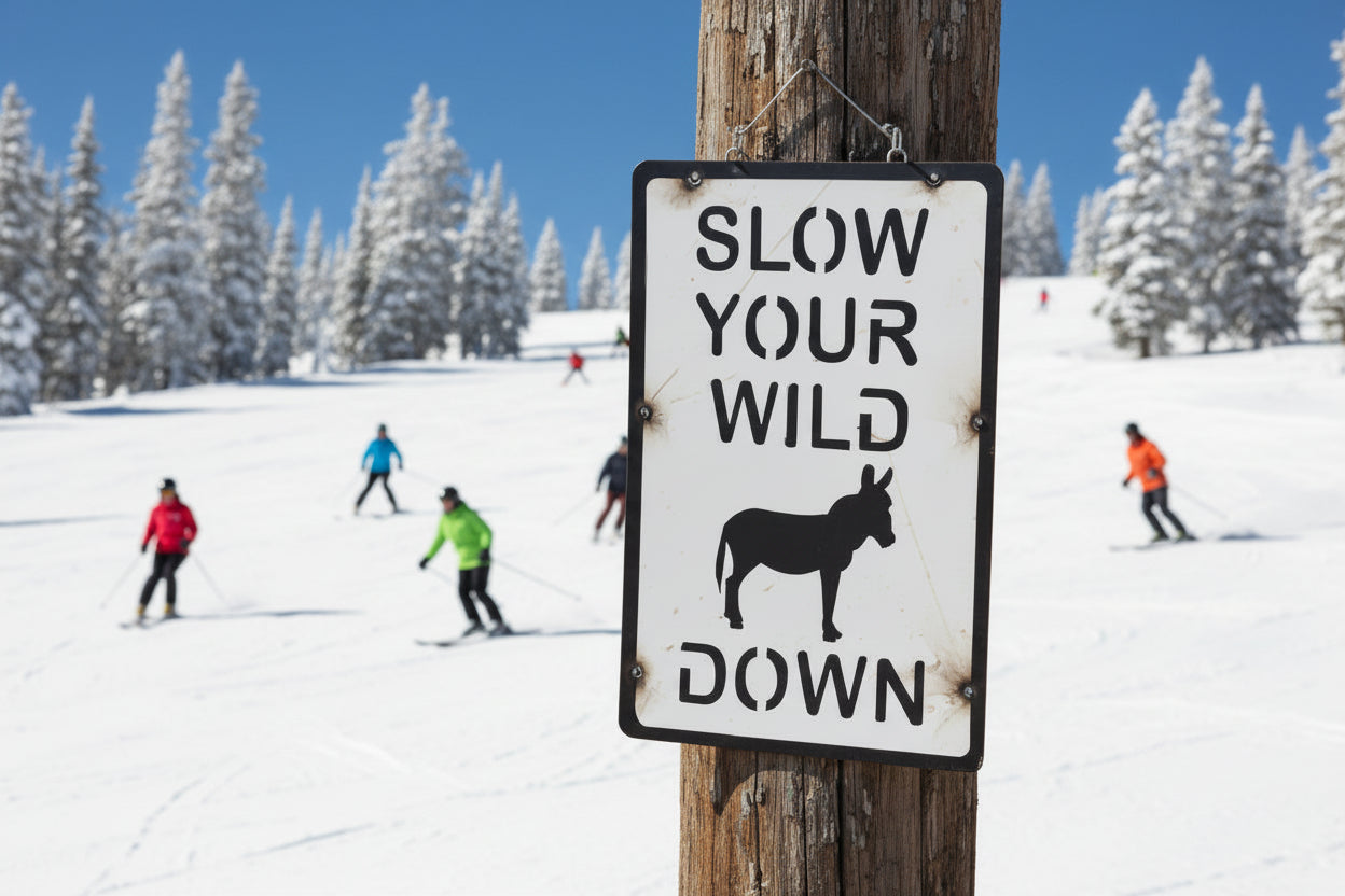 Slow Wild Down Sign 18x12