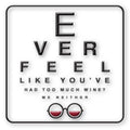 Funny Wine Coaster - Wine Eye Chart