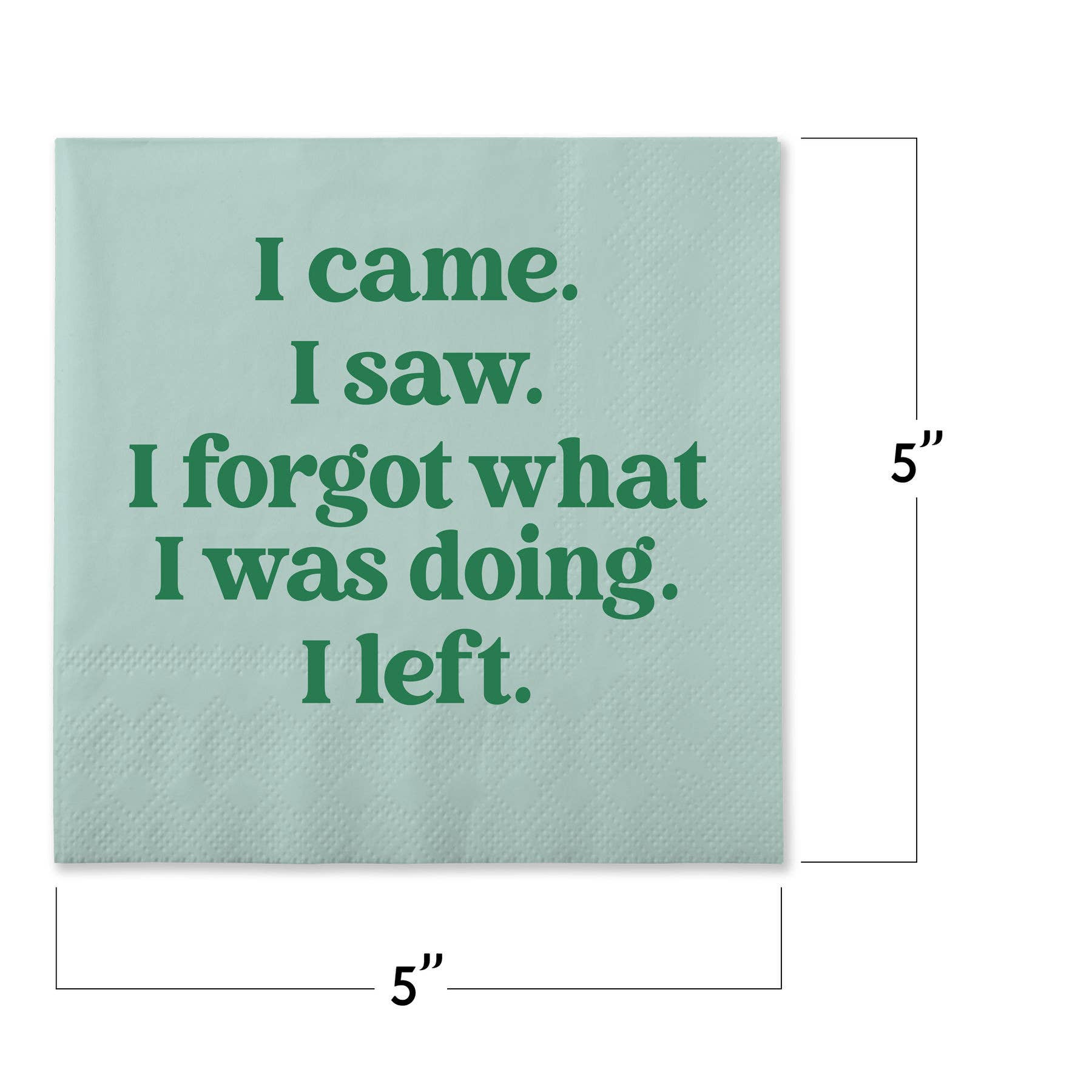 Funny Cocktail Napkins - I came.  I saw.