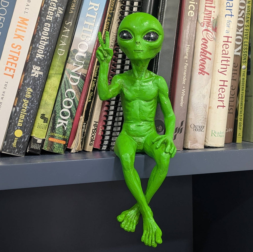 Alien Invasion Peace Dude Male Figurine 10" tall