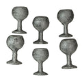 Antique Silver Finish Cast Iron Wine Glass Drawer Pulls