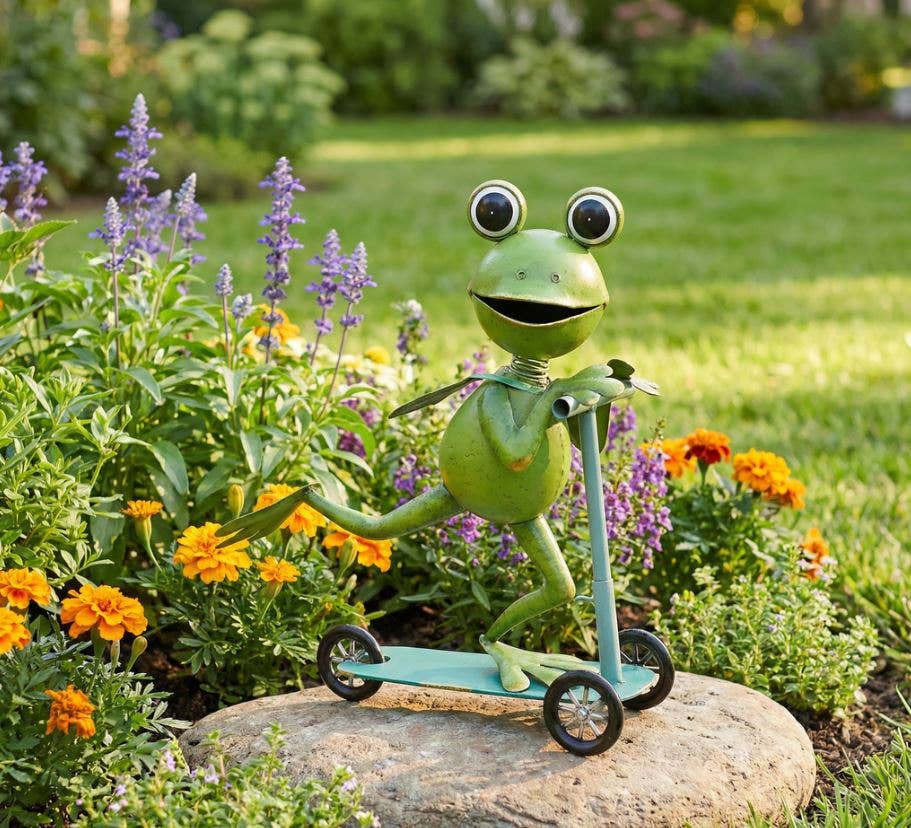 Frog Riding a Scooter Mtl Art