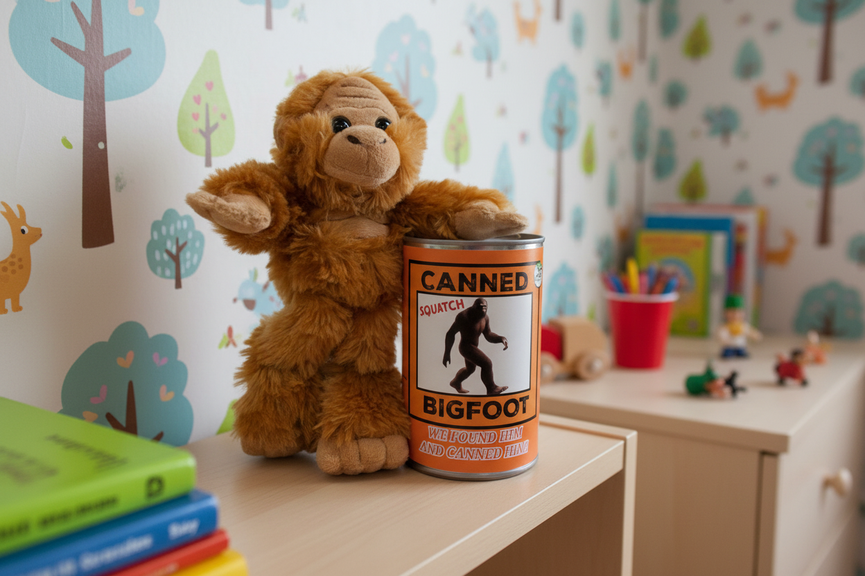 Canned Bigfoot | Stuffed Animal Plush | Funny Jokes Big Foot