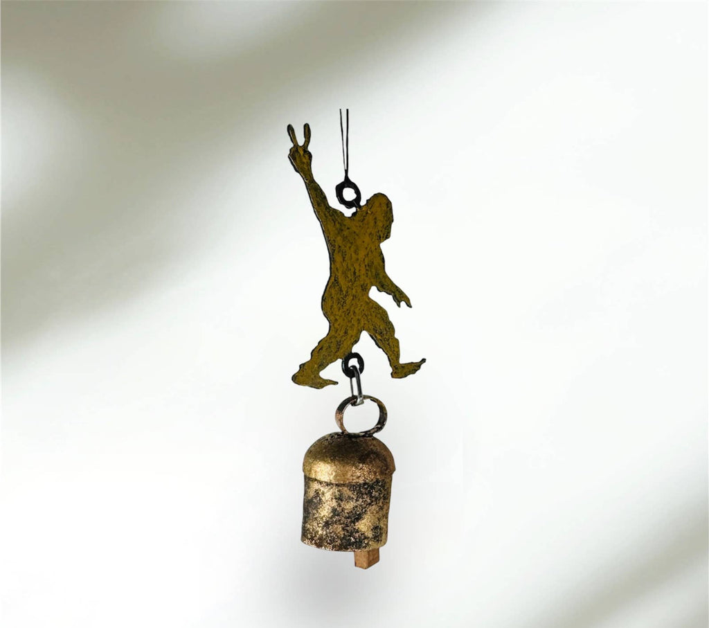 Bigfoot wind chime Peace sign