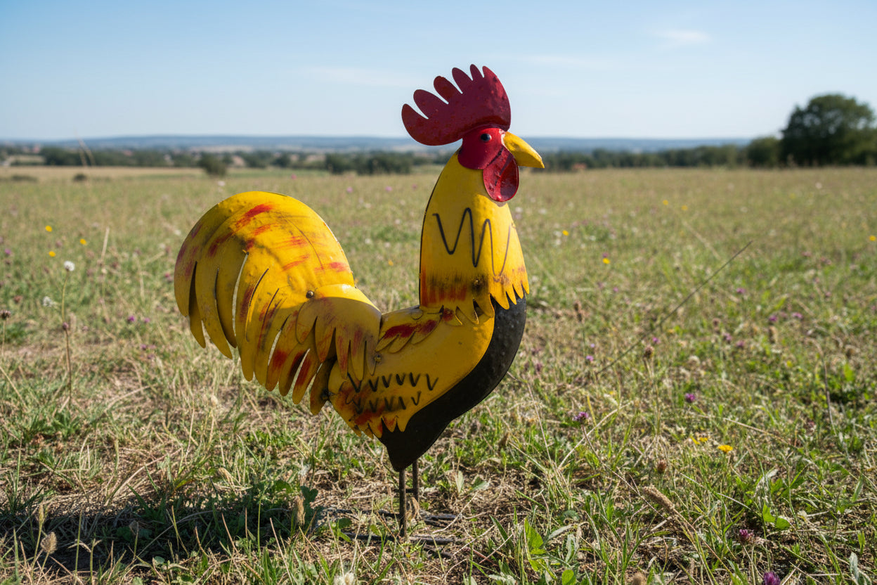 Colored rooster 32 Blk/Ylw