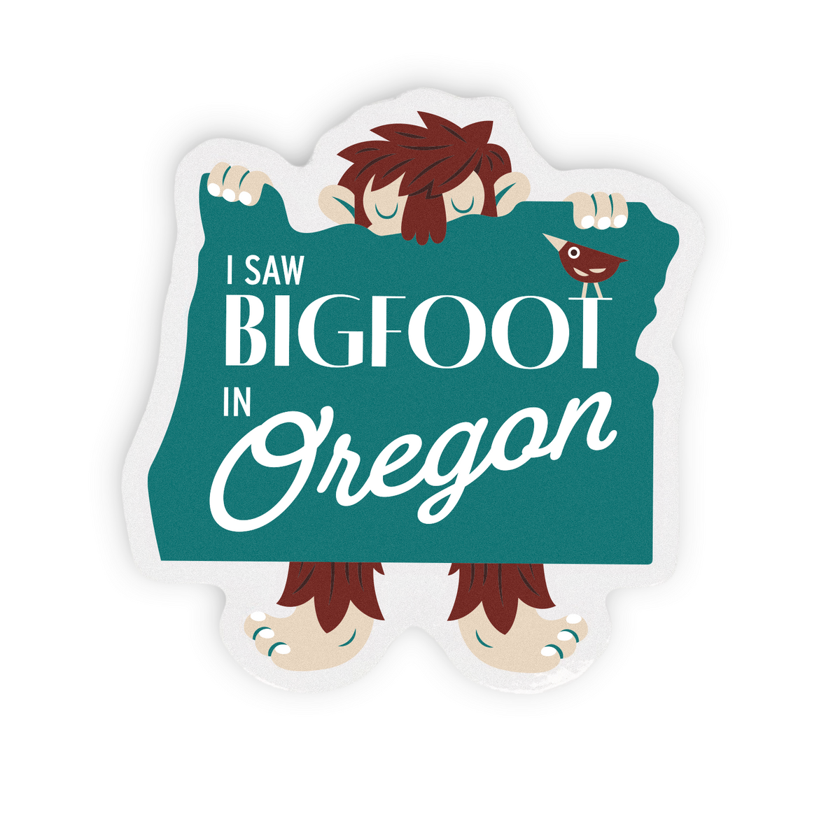 I Saw Bigfoot Sticker