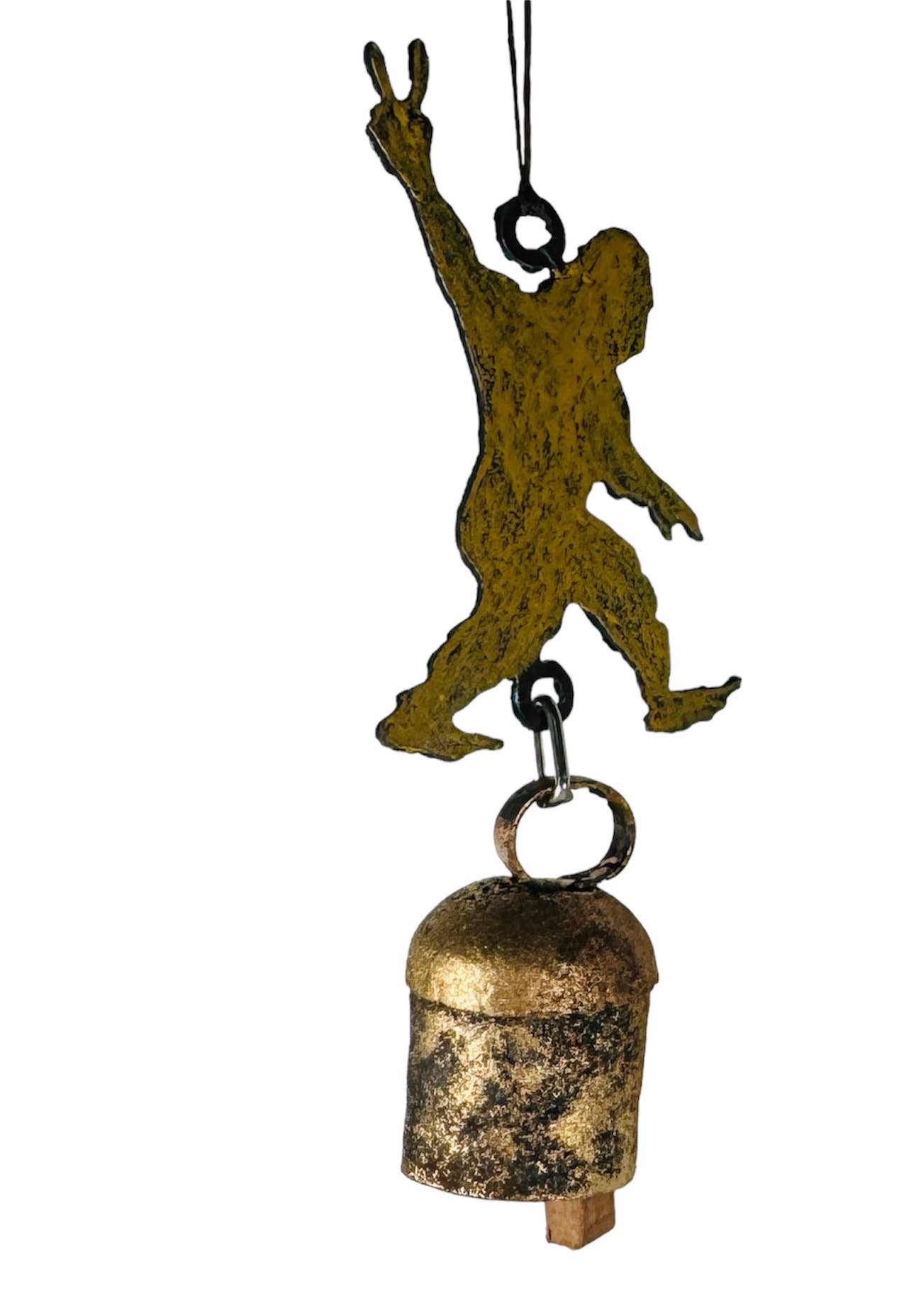 Bigfoot wind chime Peace sign