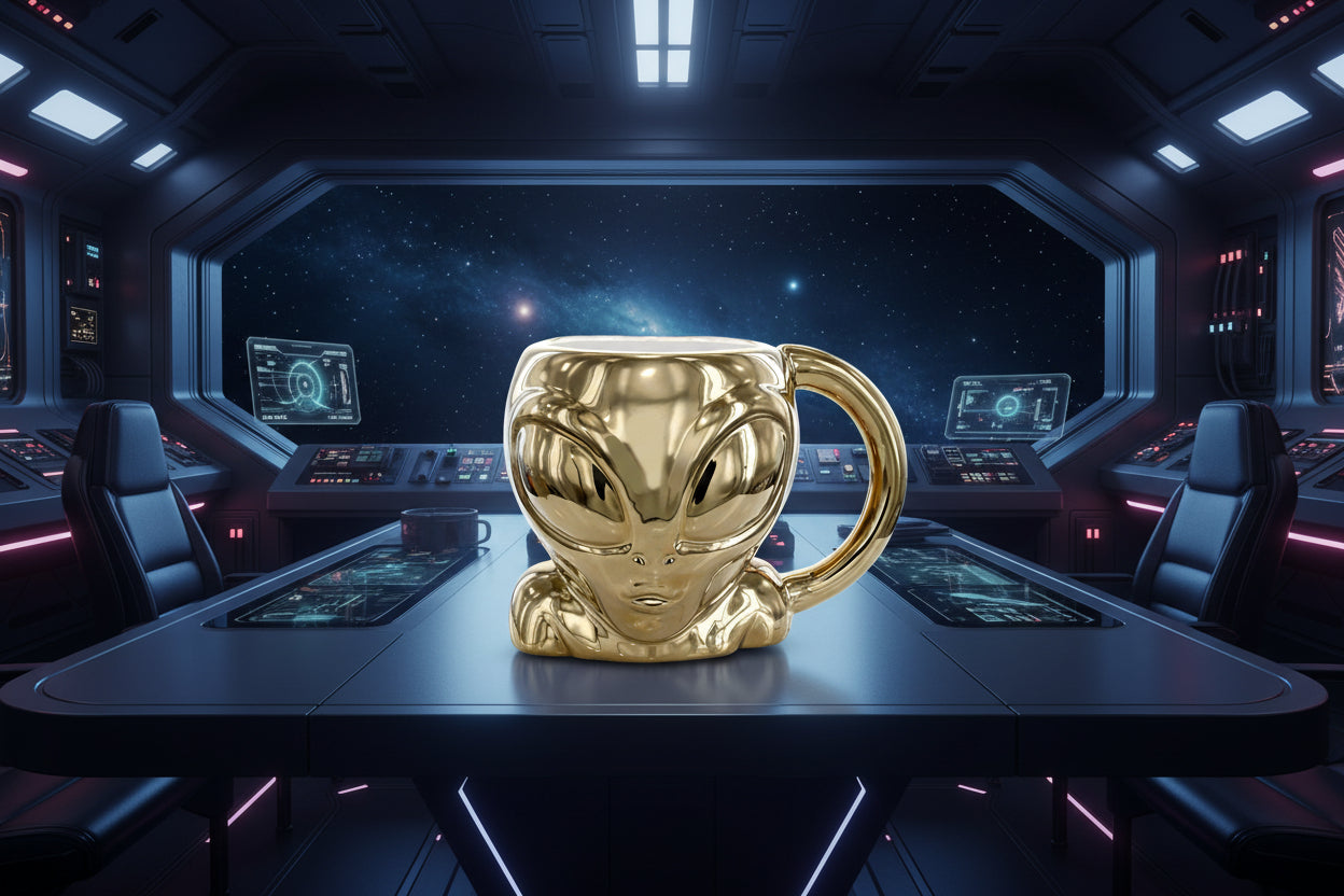 Mugniv - Gold Alien Mug - 17Oz