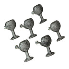 Antique Silver Finish Cast Iron Wine Glass Drawer Pulls