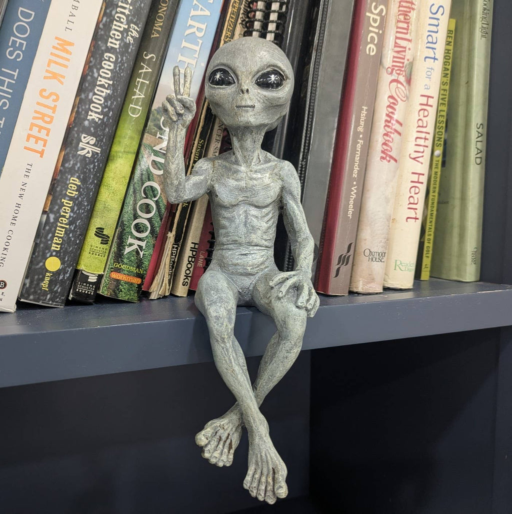 Alien Invasion Peace Dude Male Figurine 10" tall
