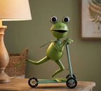 Frog Riding a Scooter Mtl Art