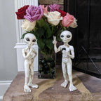 Standing Alien "Peace & Quiet" 10 IN Tall Garden Stakes