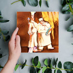 Art Tile Two Chefs 8x8 Trivet Hot Plate