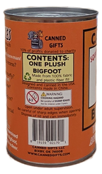 Canned Bigfoot | Stuffed Animal Plush | Funny Jokes Big Foot
