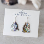 PAUA SHELL EARRINGS | STERLING SILVER DROP EARRINGS