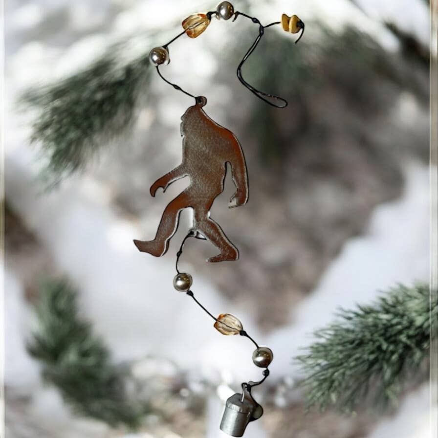 Bigfoot wind chime Sasquatch yeti bell lodge souvenir cabin