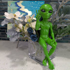 Alien Invasion Peace Dude Male Figurine 10" tall