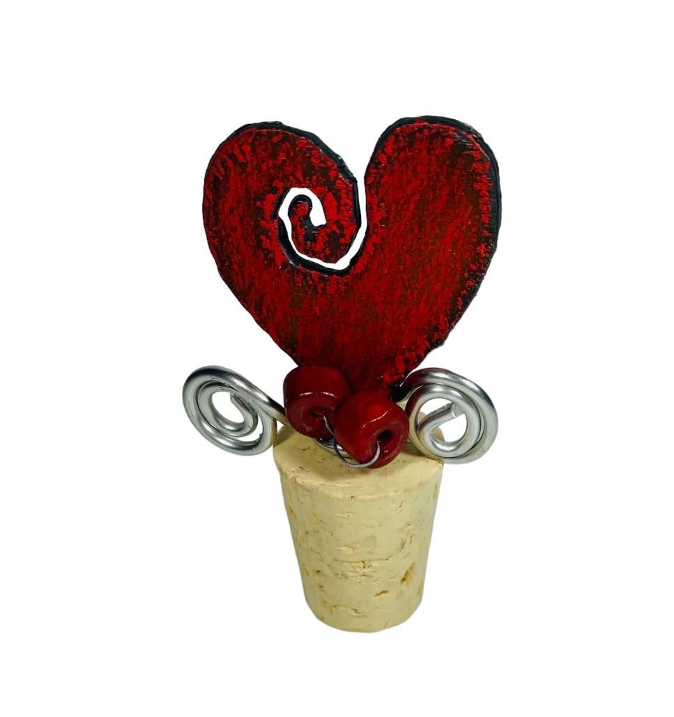 Heart wine stopper cute wine cart bar ware accessory beads