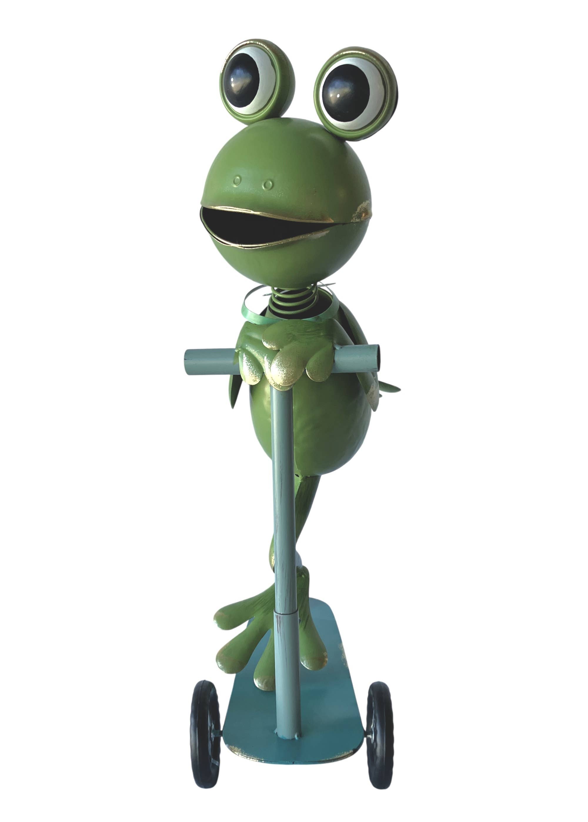 Frog Riding a Scooter Mtl Art