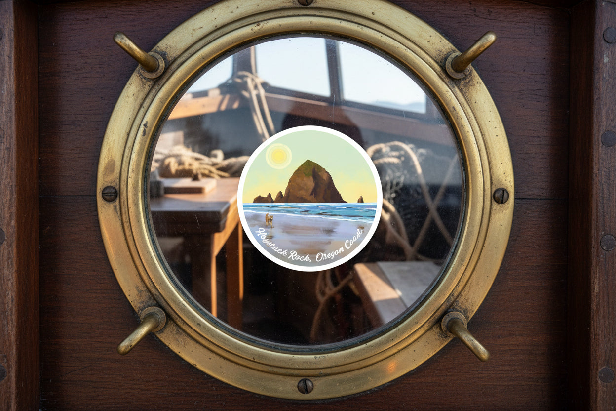 Haystack Rock Sticker Oregon Coast