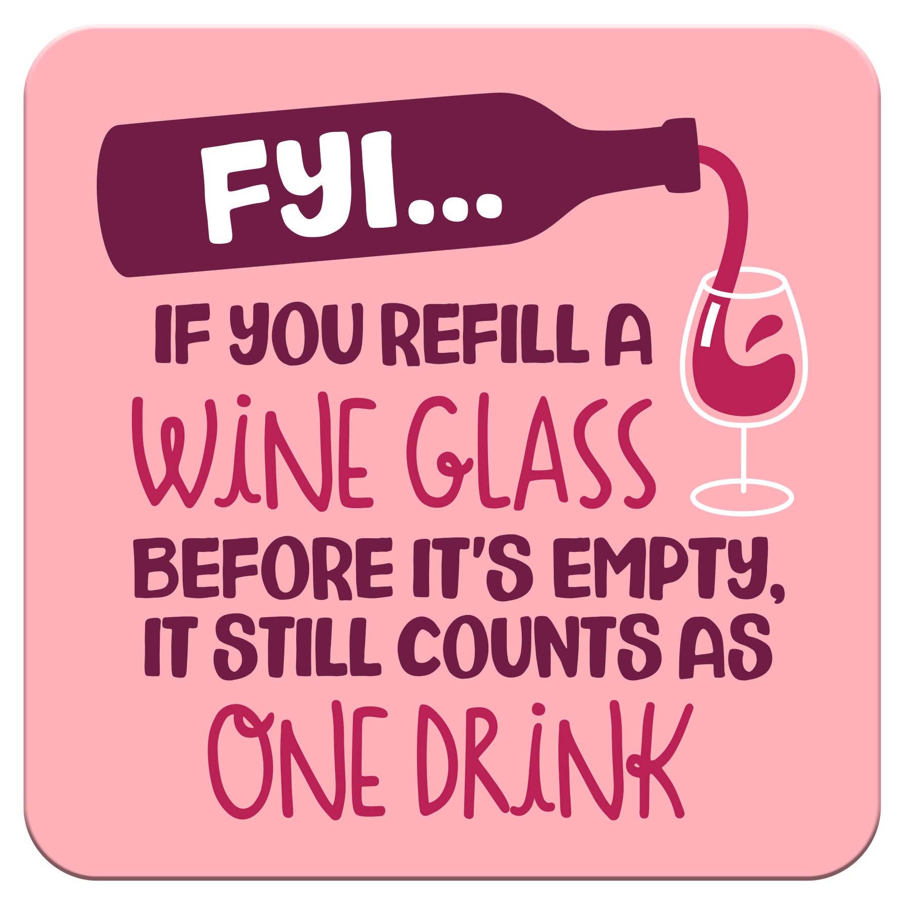 Funny Wine Coaster