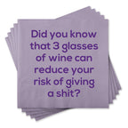 Funny Cocktail Napkins - 3 glasses of wine
