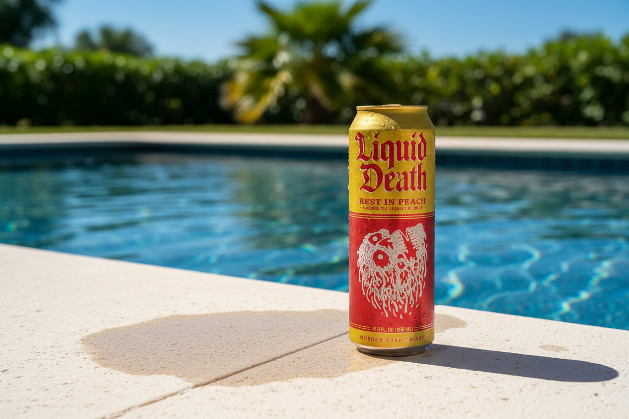 Liquid Death Rest in Peach